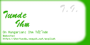 tunde ihm business card